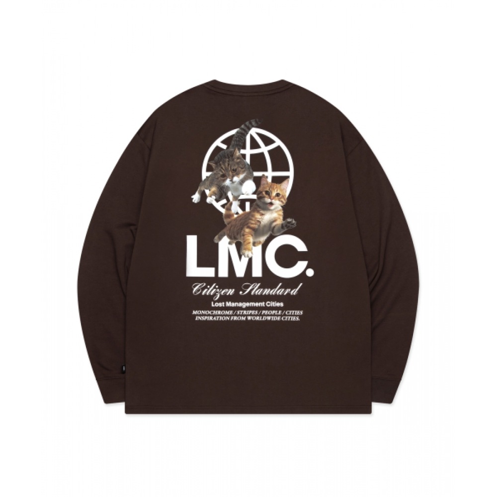 LMC フライングキャッツロングシルバー T シャツブラウン