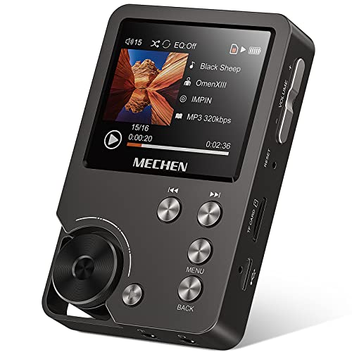 MECHEN HIFI MP3プレーヤー ハイレゾ音楽プレーヤー HiFi ロスレスオーディオプレーヤー 合金製 64GBマイクロSDカード付き 256GBまで拡張可能 操作簡単 省エネ ストラップ穴