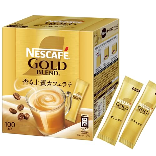 ネスカフェ スティック ゴールドブレンド スティックコーヒー 100P (7g/P),箱,カフェラテ,個包装