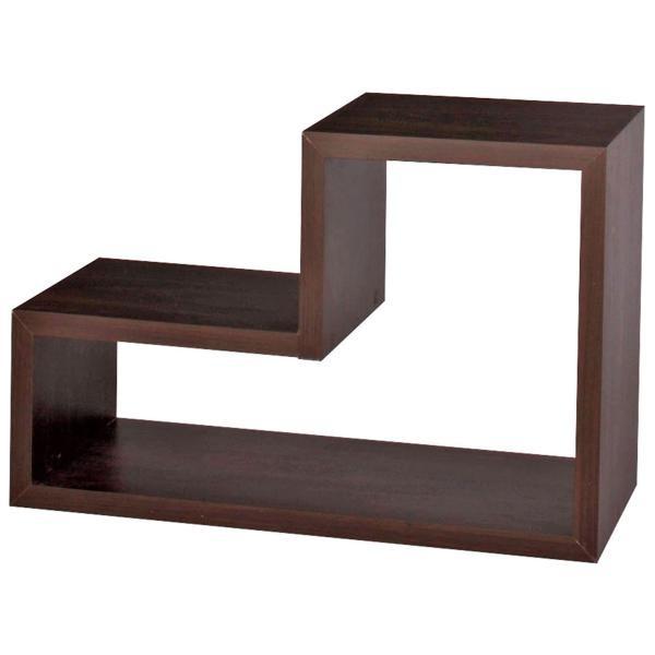 本棚 幅50 高さ36/18 オープンラック おしゃれ 木製 組み合わせ ラック 棚 収納 パズルラック 軽量 完成品 コンパクト 省スペース デザイナーズ 北欧 白 ID012