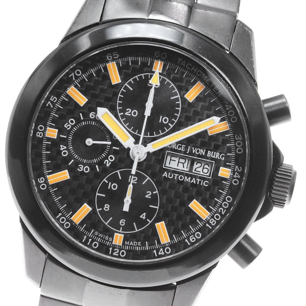 ジョージ J ボンバーグ George J Von Burg MGJVB-0053 クロノグラフ スモールセコンド 自動巻き メンズ _837704【中古】 92,180円