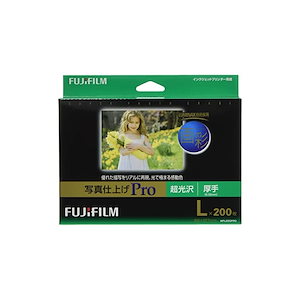 FUJIFILM 写真用紙 画彩 超光沢 厚手 L 200枚 WPL200PRO
