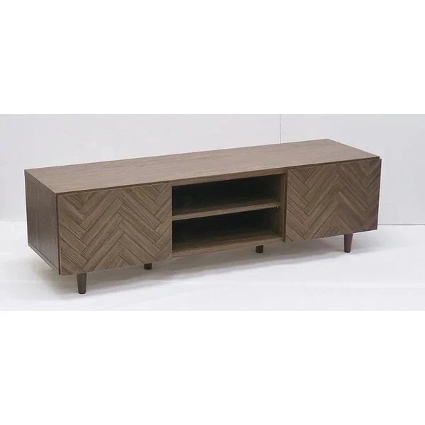 テレビ台 ローボード テレビボード キャビネット サイドボード リビングボード おしゃれ ブラウン 木目 ヘリンボーン柄 低ホルムアルデヒド