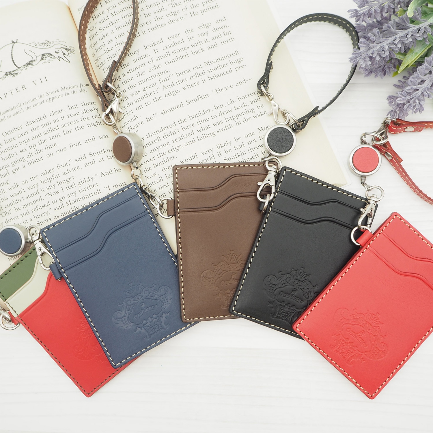 パスケース カードケース ID 定期入れ リール付き 本革 ORHO-010