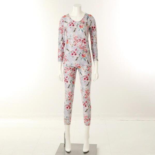 VLG6051S_フラワー柄 スパン 女性インナーセット