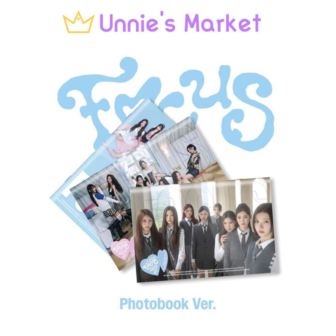 [SET] Hearts2Hearts [FOCUS] (Rhotobook Ver.) / 1st Mini Album