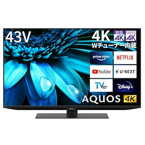 【即納】シャープ 43V型 4K 液晶 テレビ AQUOS 4T-C43EL1 Google TV Dolby Atmos (2022年モデル) 回転式スタンド