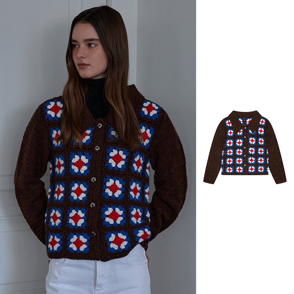 かぎ針編みカーディガンです