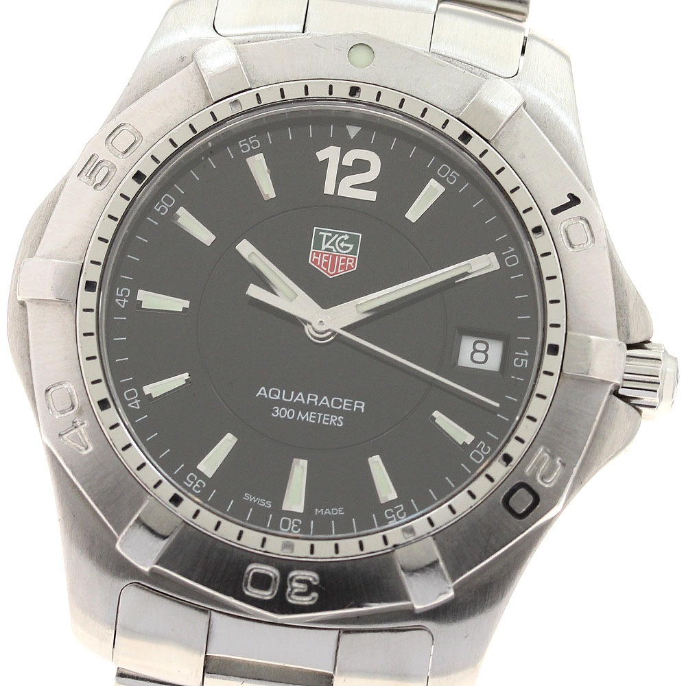 タグホイヤー TAG HEUER WAF1110.BA0800 アクアレーサー デイト クォーツ メンズ 保証書付き_914918【中古】