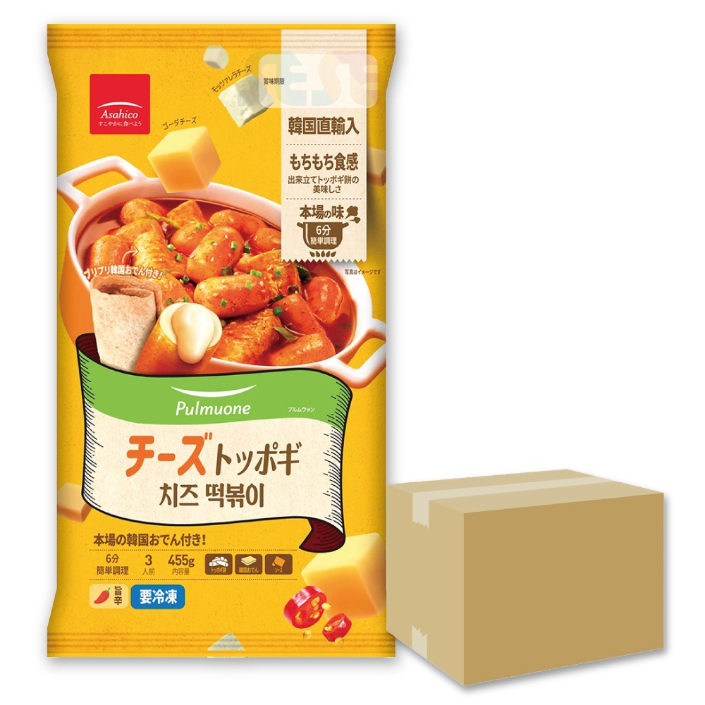 チーズトッポギ 1BOX 12個入り 455g / 冷凍 Asahico アサヒコ 韓国 トッポッキ 餅