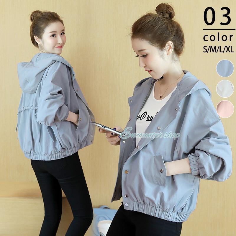 マウンテンパーカー レディース ブルゾン ジャケット アウター カジュアル 羽織り フロントボタン トップス 春秋 おしゃれ 通勤 可愛い
