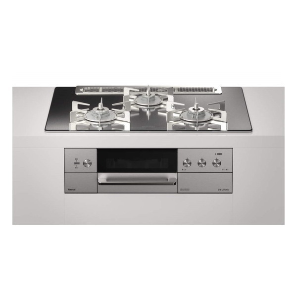 RHS71W30E13RASTW-13A プラチナミラー DELICIA [ビルトインガスコンロ (都市ガス用両側強火力幅75cm)]