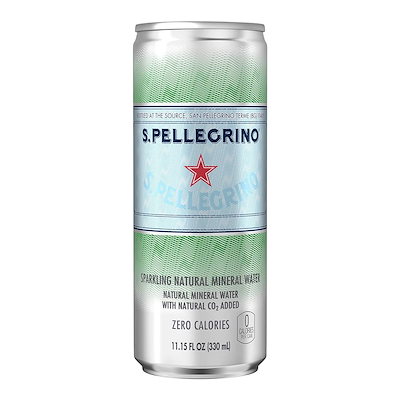 他サイト： サンペレグリノ (S.PELLEGRINO) 炭酸水 缶 330ml [直輸入品] ×24本の商品画像