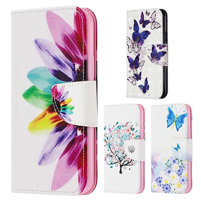 iPhone 11 12 13 14 シリーズ 対応 カバー 手帳 水彩画 カ...のサムネイル