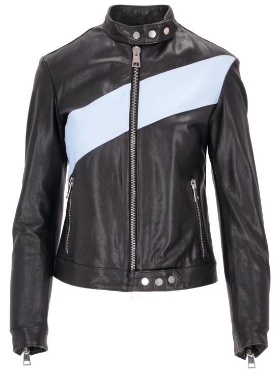 LA ROSE Women Clothing 1544GIUBBINONAPPA BLACK BABY BLUE
