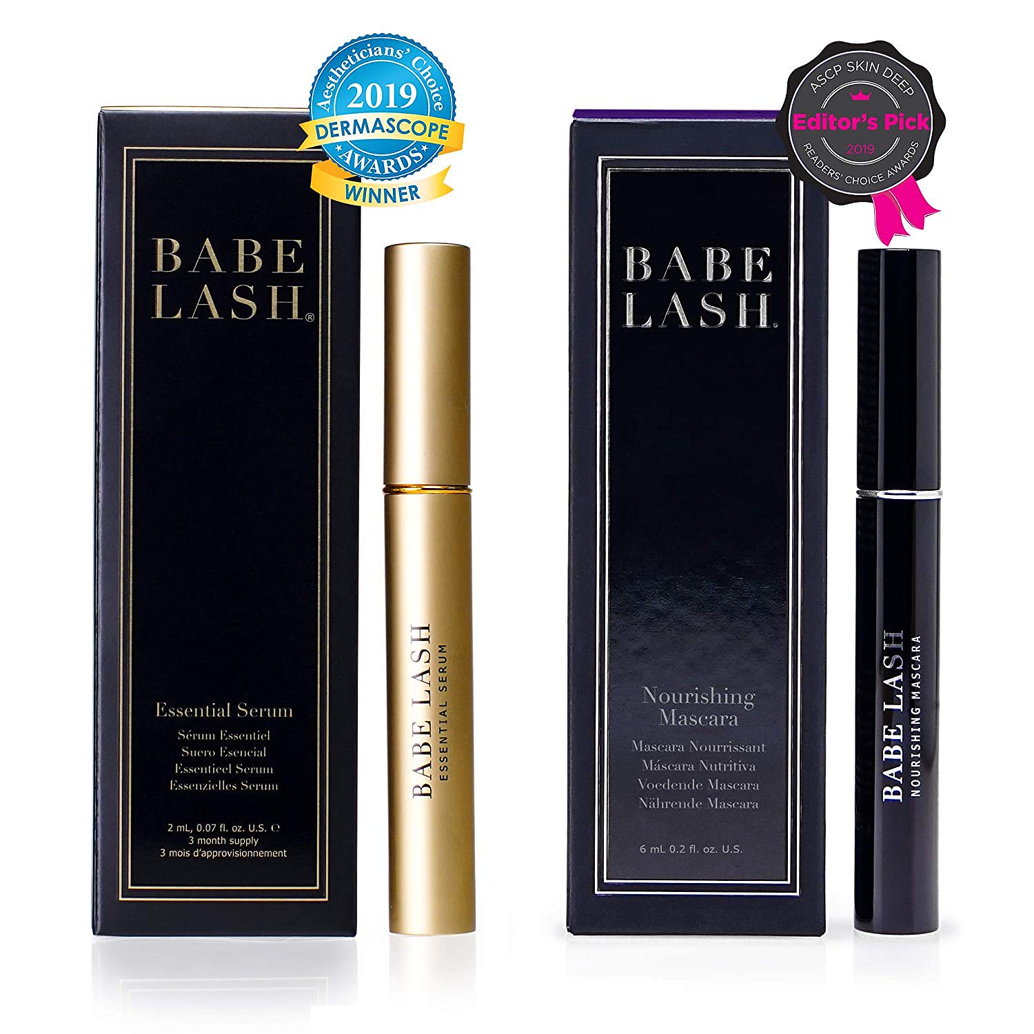 ベーブラッシュアイラッシュマスカラ(まつ毛眉毛用) - ダイナミックデュオバンドル - エッセンシャ