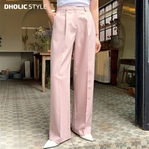 [メガ割りSALE]2TYPEワンタックストレートスラックスパンツ・p523663