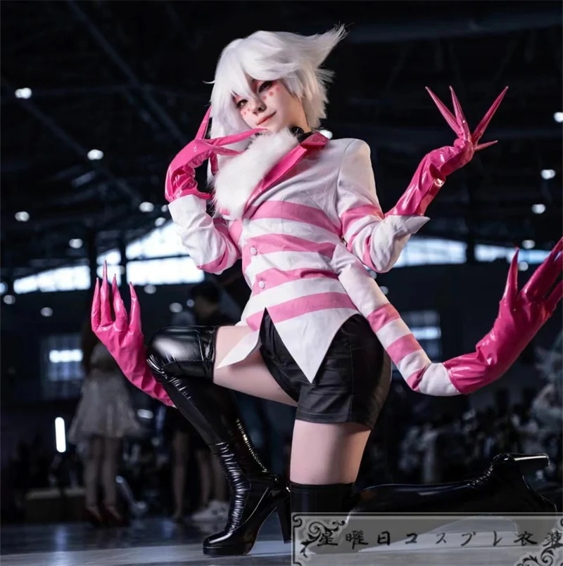 ハズビンホテル Angel Dust エンジェル ダスト コスプレ衣装 コスチューム ハロウィン 仮装 変装