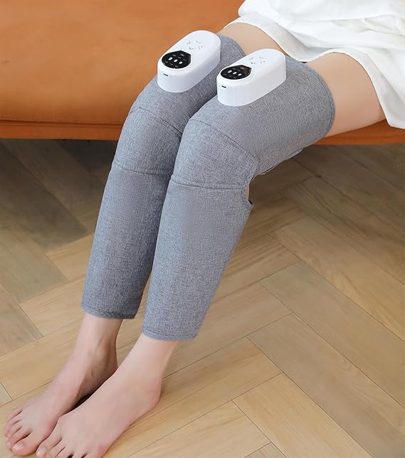 ふくらはぎケア 膝 太もも 脚ケア 温熱ケア エアー レッグケア ふくらはぎリラックス 空気圧 コードレス USB充電式 3モード 3段階強度 3段階温度 サイズ幅調整可 男女兼用 (2個入り)