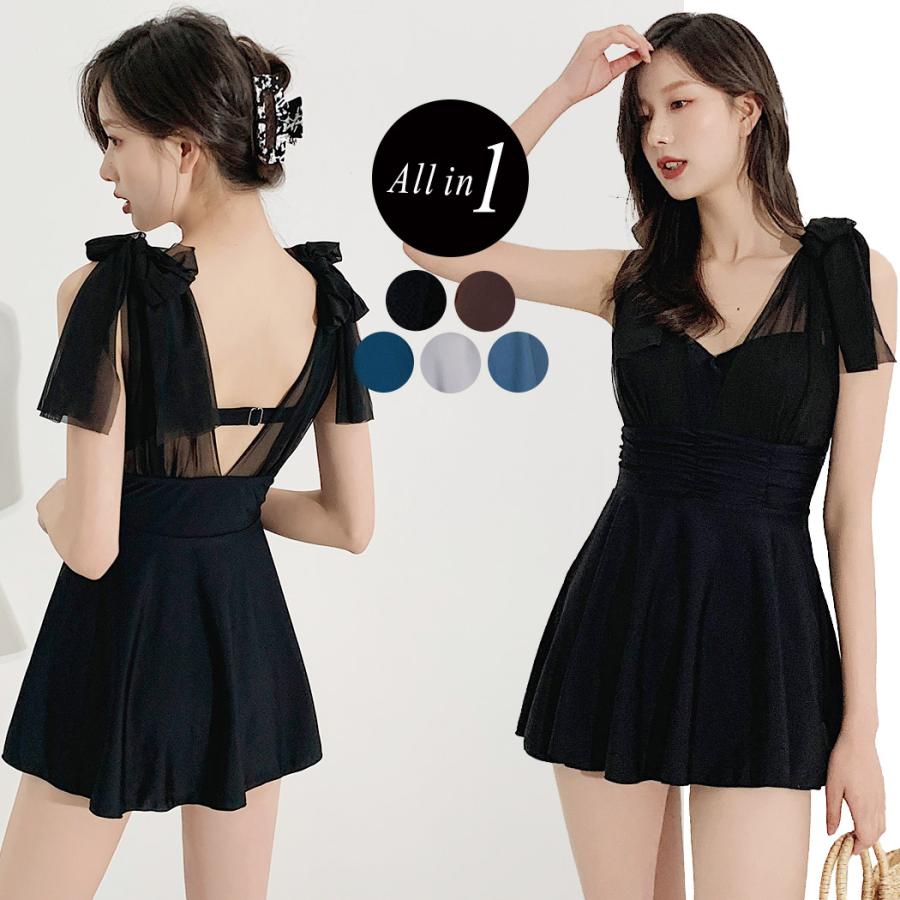 2025新入荷！【早割り】ワンピース水着 レディース 20代 30代 40代 ママ水着 体型カバー オールインワン ギャザー