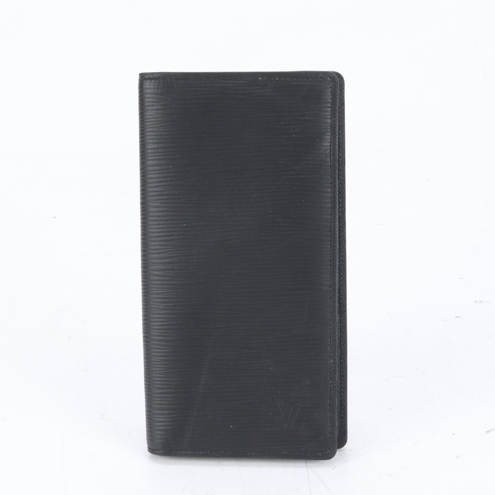 美品 RFID付 エピ ポルトフォイユ ブラザ M60622 レザー 長財布 長財布 二つ折り ウォレット ラウンドファスナー 本革 ブラック 黒 メンズ EUM CP22-3 中古