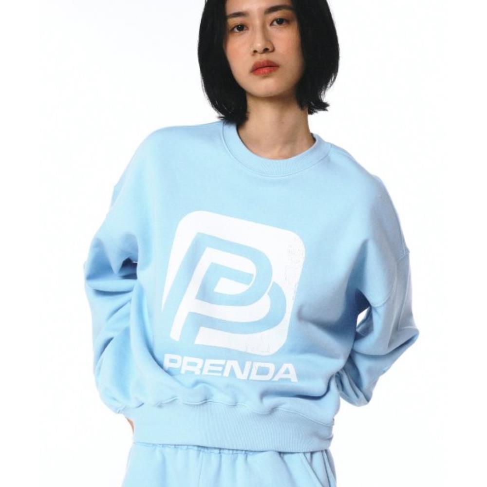 PRENDA PP SQUARE BOX CREWNECK SWEATSHIRT BABY BLUE PRTHS