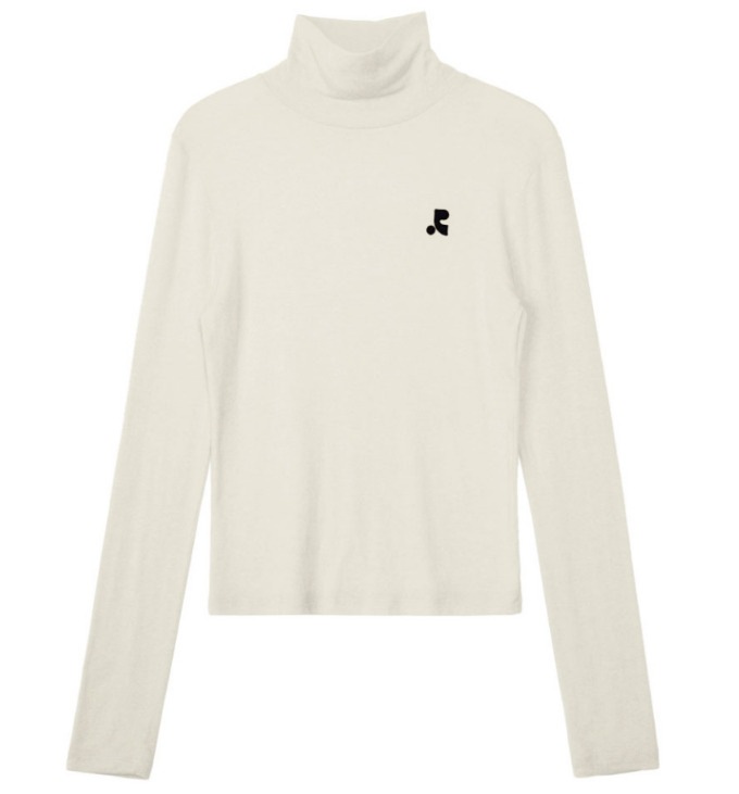 [韓国の人気商品] RR HIGH NECK LONG SLEEVE TOP_IVORY