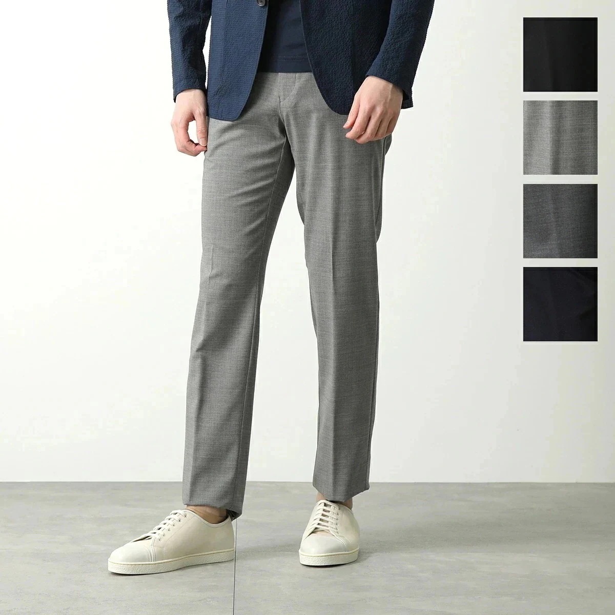 GERMANO ジェルマーノ テーパードパンツ CITY 3NEG 8618 メンズ スラックス ストレッチ ウールブレンド センタープレス カラー4色