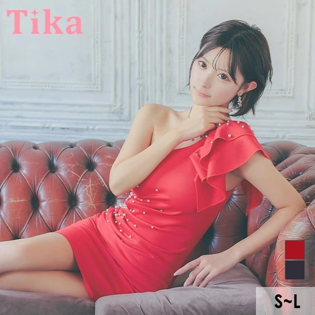 【即日発送】キャバ ドレス ミニ タイト ワンショルダー シアー ワンピース S～Lサイズ ビジュー 大きいサイズ セクシー キャバドレス キャバ嬢 キャバクラ クラブ ラウンジ ノースリーブ 袖なし