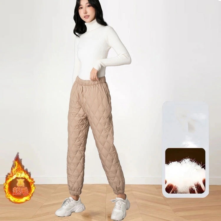 ダウンパンツレディース秋冬ボトムスアウトドアウェア暖パンツ暖かい防風カジュアル防寒中綿厚く透湿あったかパンツ雨の雪の暖登山 4,830円