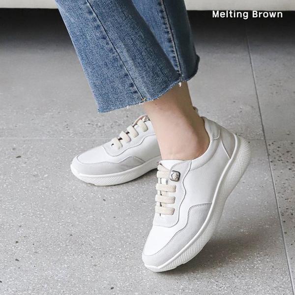 女性スニーカー牛革スニーカー SS55