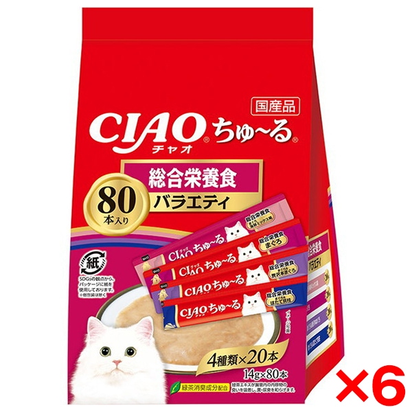 6個セット CIAO ちゅ～る 80本 総合栄養食バラエティ