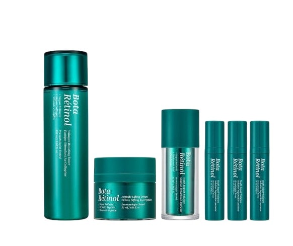 ボタレチノールユースリペアソリューションセット - エイジングケアにおすすめの美容液/ボタレチノール 3点セット (トナー 150ml + クリーム 50ml + ソリューション 35ml +