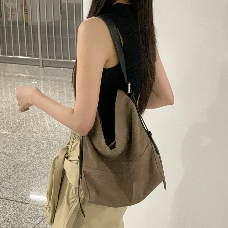 極簡復古風綿麻トートバッグ2025新型通勤婦人バッグ大容量ショルダーバッグ女性 ショルダーバッグ