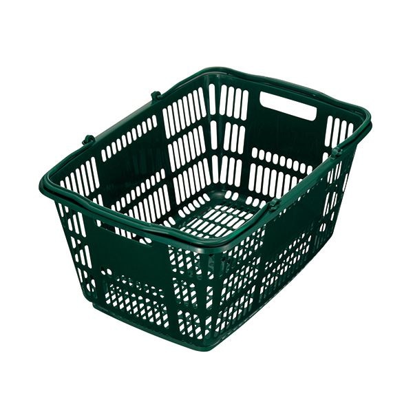 （まとめ） スーパーメイト ショッピングバスケット 33L ダークグリーン CB-33EGG 1個 10セット