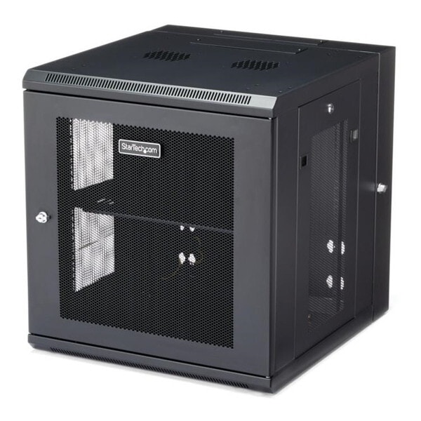 StarTech RK1224WALHM [19インチ サーバーラック (12U/4ポスト/壁掛けタイプ/取付奥行6cm-50cm/ロック付きラックキャビネット)] メーカー直送