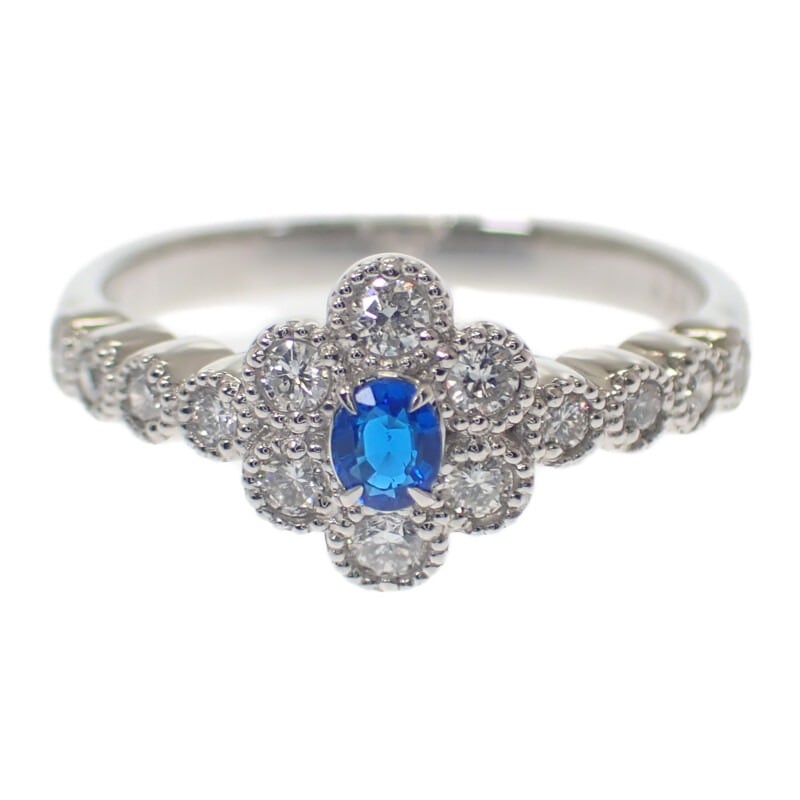 【no brand】デザインジュエリー リング Pt950プラチナ 13号 アウイナイト ダイヤモンド レディース