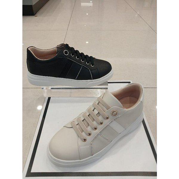 女性牛革ドットコンビキュービックスニーカーLCWS87U513（P003471603）