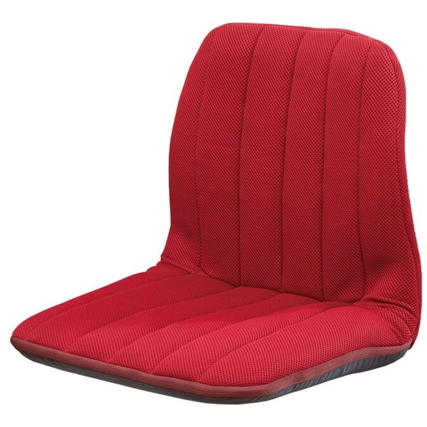 ファミリー・ライフ 背筋サポートリクライニングチェア 同色2個組 レッド(0437930) メーカー直送