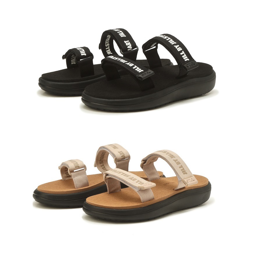 22SS [koko] Double strap slide 4色 デイリー 女性の靴