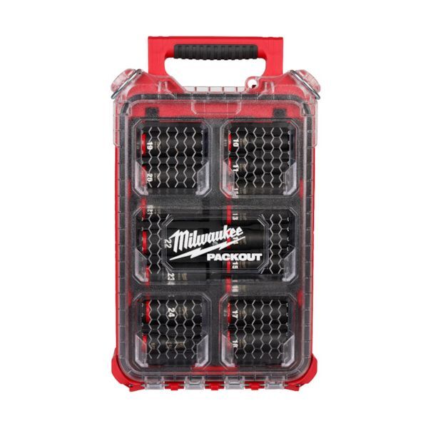 ミルウォーキーツール 49666803 SHOCKWAVE IMPACT DUTY ディープインパクトソケット 1/2インチ (12.7mm) 角 16PCS PACKOUTセット メーカー直送