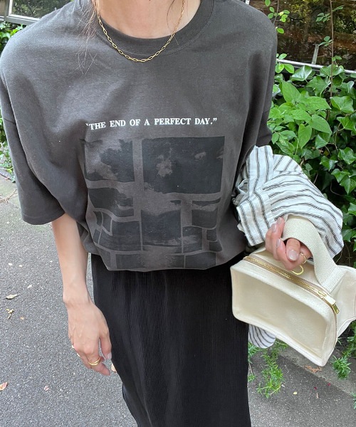 tシャツ Tシャツ フォトプリントグラフィックTシャツ（chiica select） / プリントT モノトーン モノクロ フォトデザイン レディース 5,067円