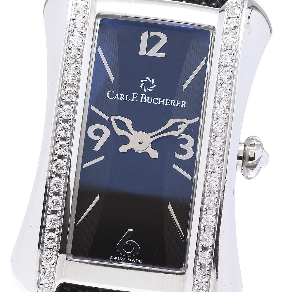 カール F.ブヘラ CARL F.BUCHERER 10701.08 アラクリア ダイヤベゼル クォーツ レディース _846796【中古】
