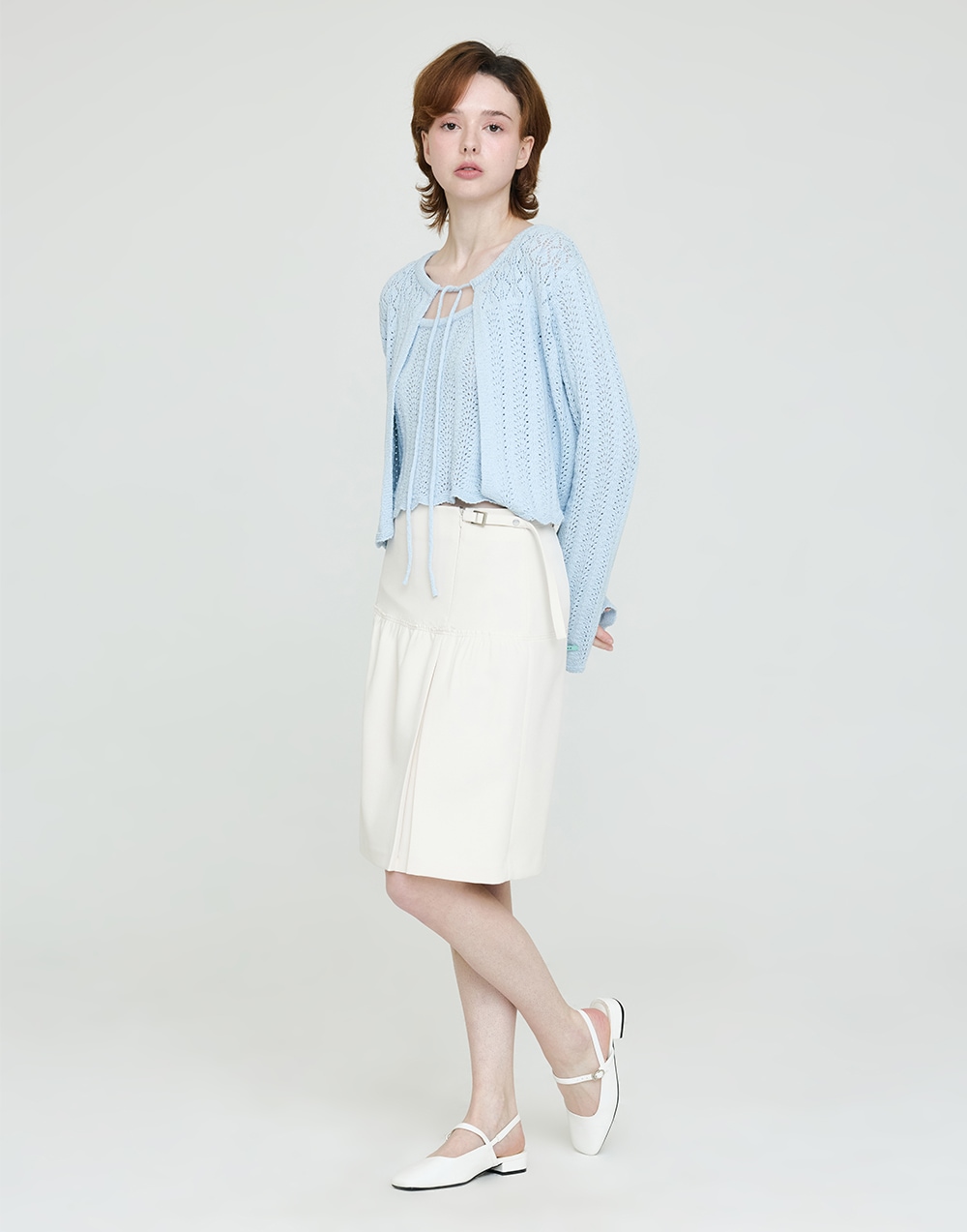 CLASSIC MIDI SKIRT - IVORY