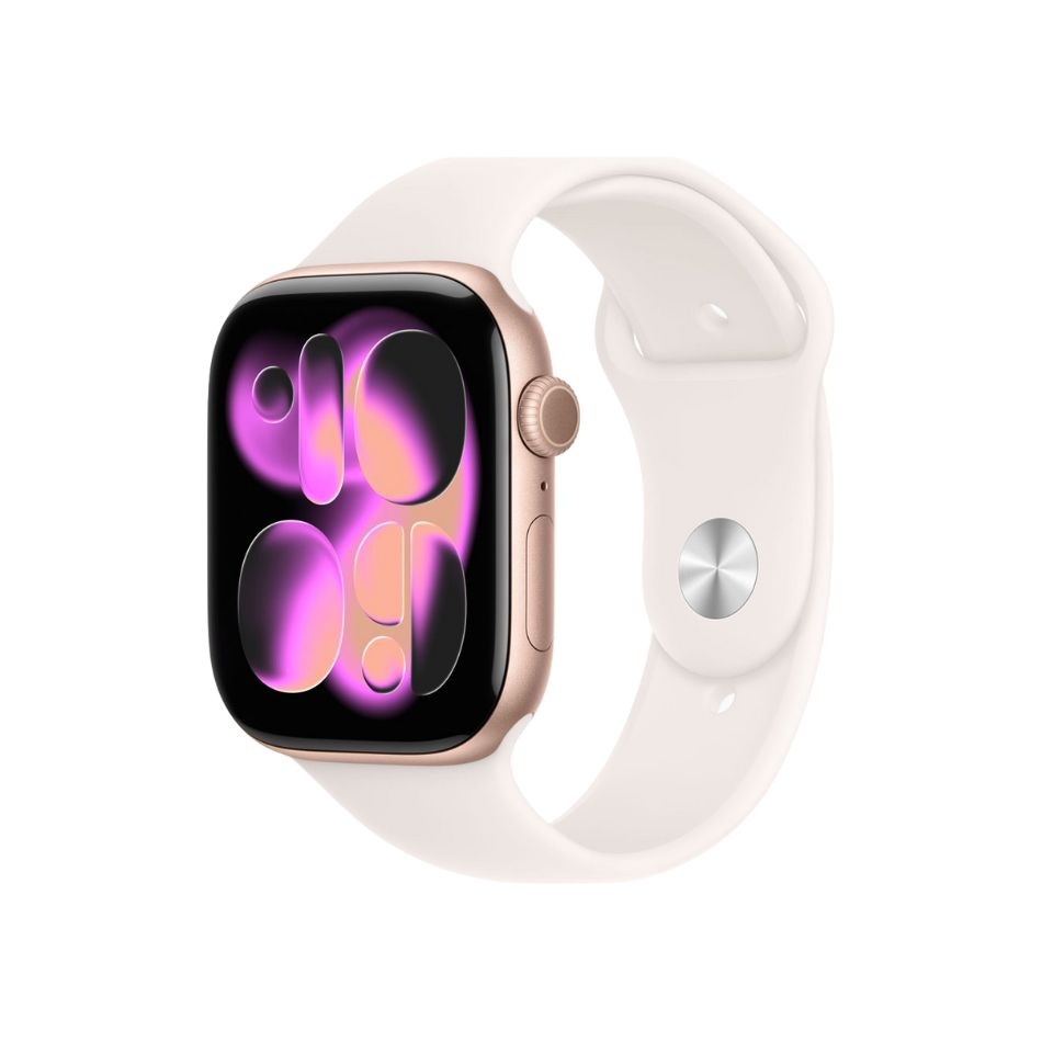 【新品】Apple アップル Watch Series 11 GPSモデル 46mm MEV74J/A ローズゴールド・ライトブラッシュスポーツバンド M/L