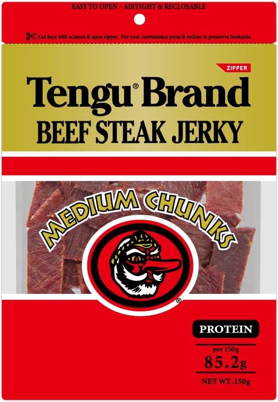 テング ビーフジャーキー ミディアムチャンク レギュラー 150g×2袋