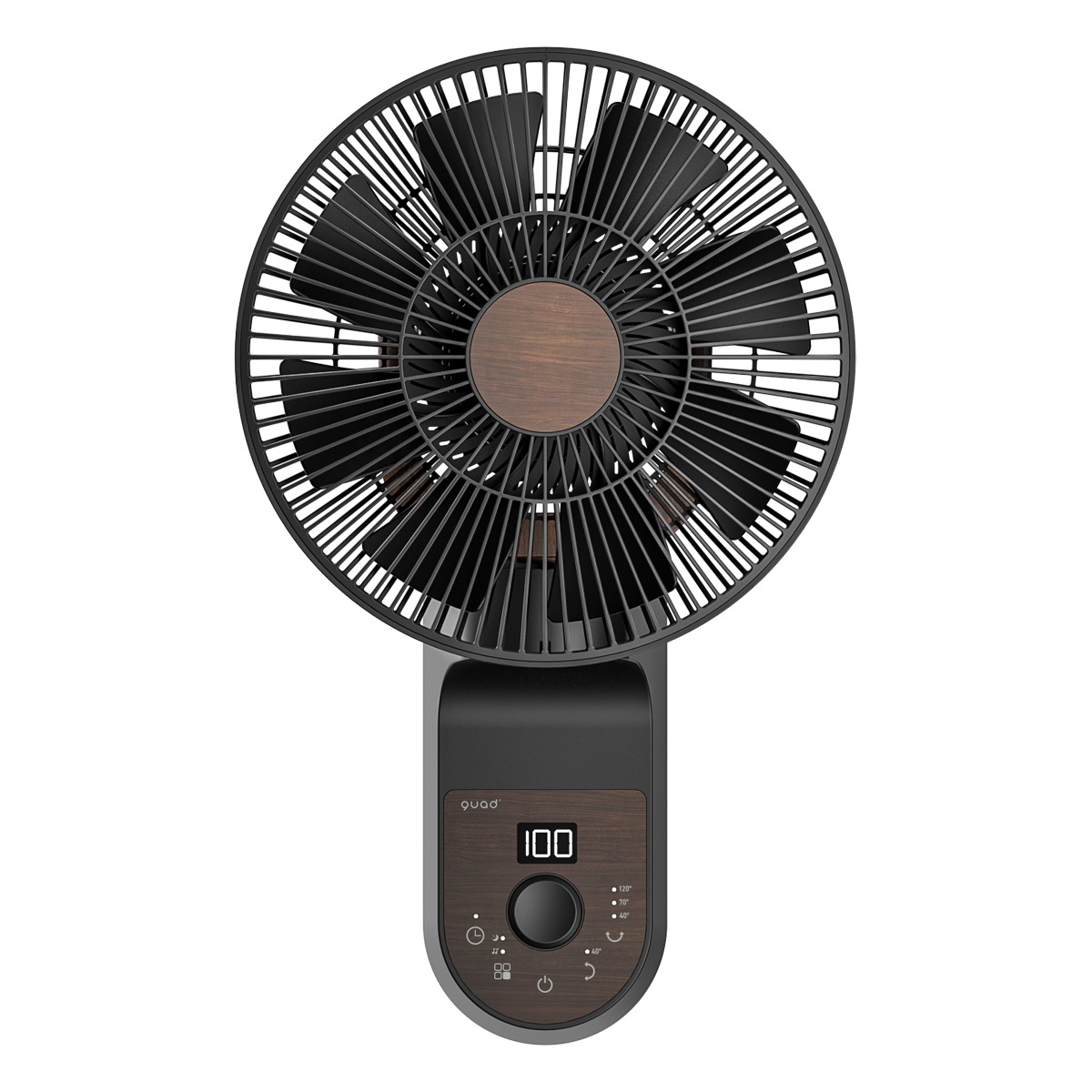 クワッズ QS670BW 【扇風機】DCモーター搭載 壁掛け扇（ブラックウッド） QS670BW