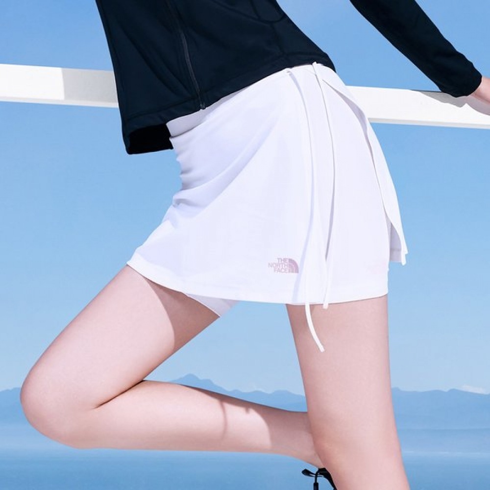ノースフェイス レディース ウェイビーラップスカート WHITE NK6KR30B