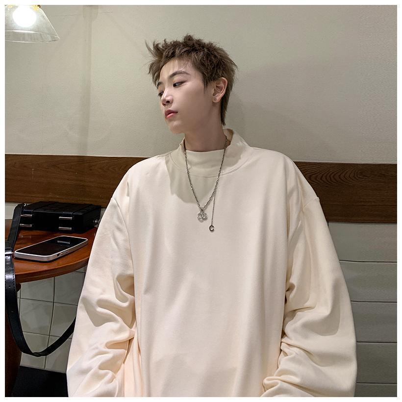 カットソー Tシャツ 長袖 メンズ レディース ロンT タートルネック ハイネック インナー 暖かい オーバーサイズ シンプル 無地 秋冬 男女兼用 おしゃれ