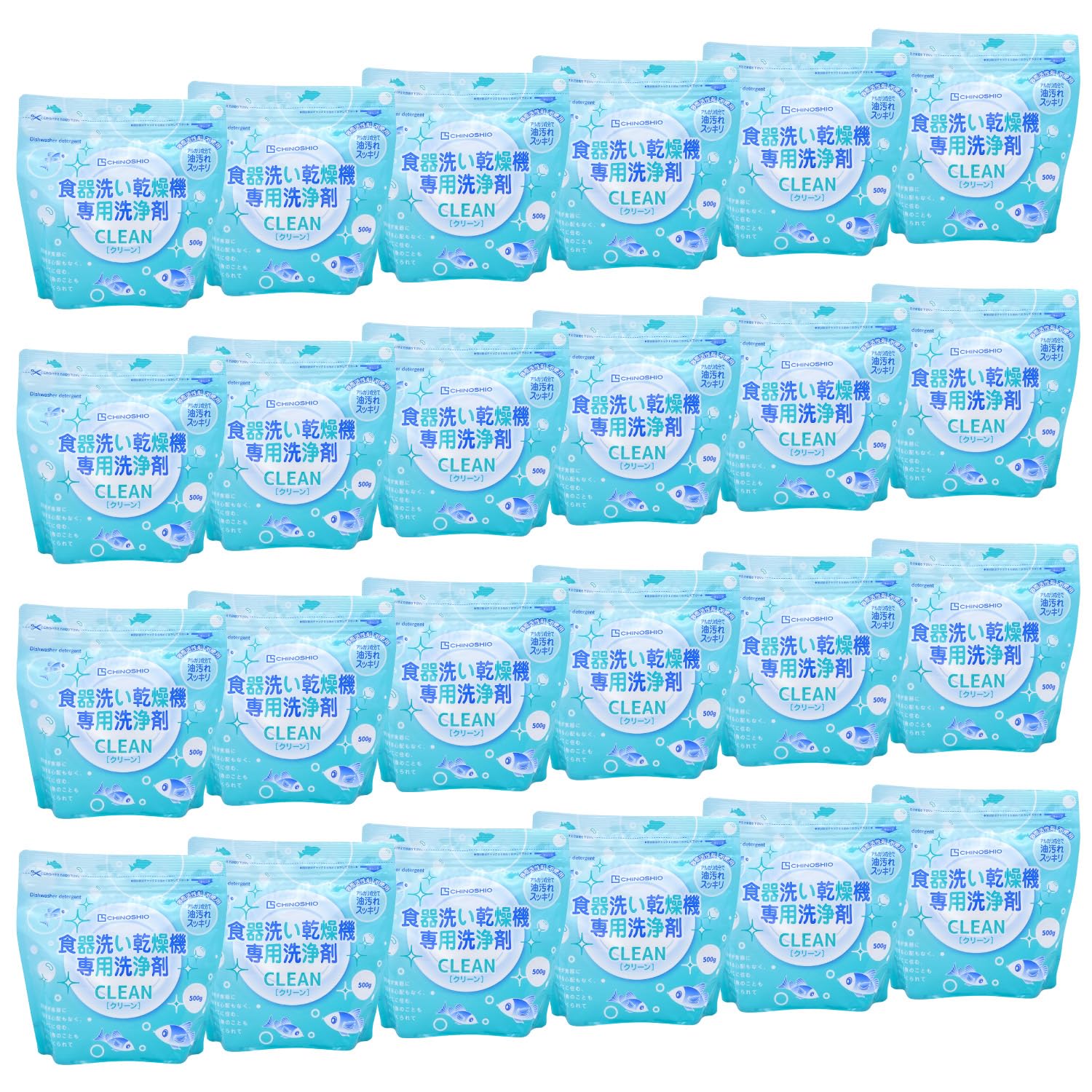 【オンライン限定】地の塩社 食器洗い乾燥機専用洗浄剤 クリーン 500g×24袋 食洗機用 パウダー 粉末 洗剤 油汚れ 汚れ落ちが良い 臭い残りなし クリーナー 食洗機 まとめ買い ケース販売 セッ